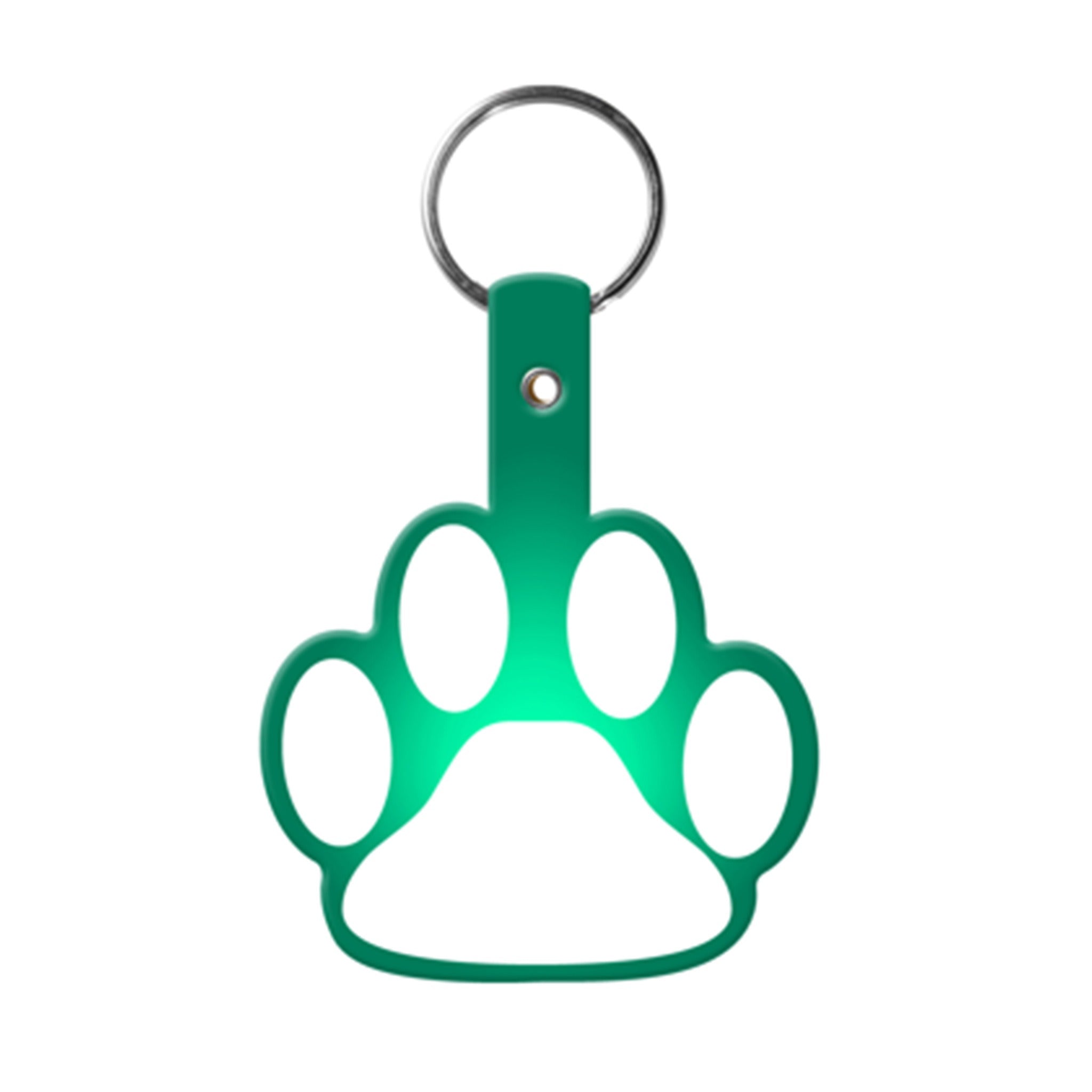 Paw Shaped Flexible Key Tag (Q860332)