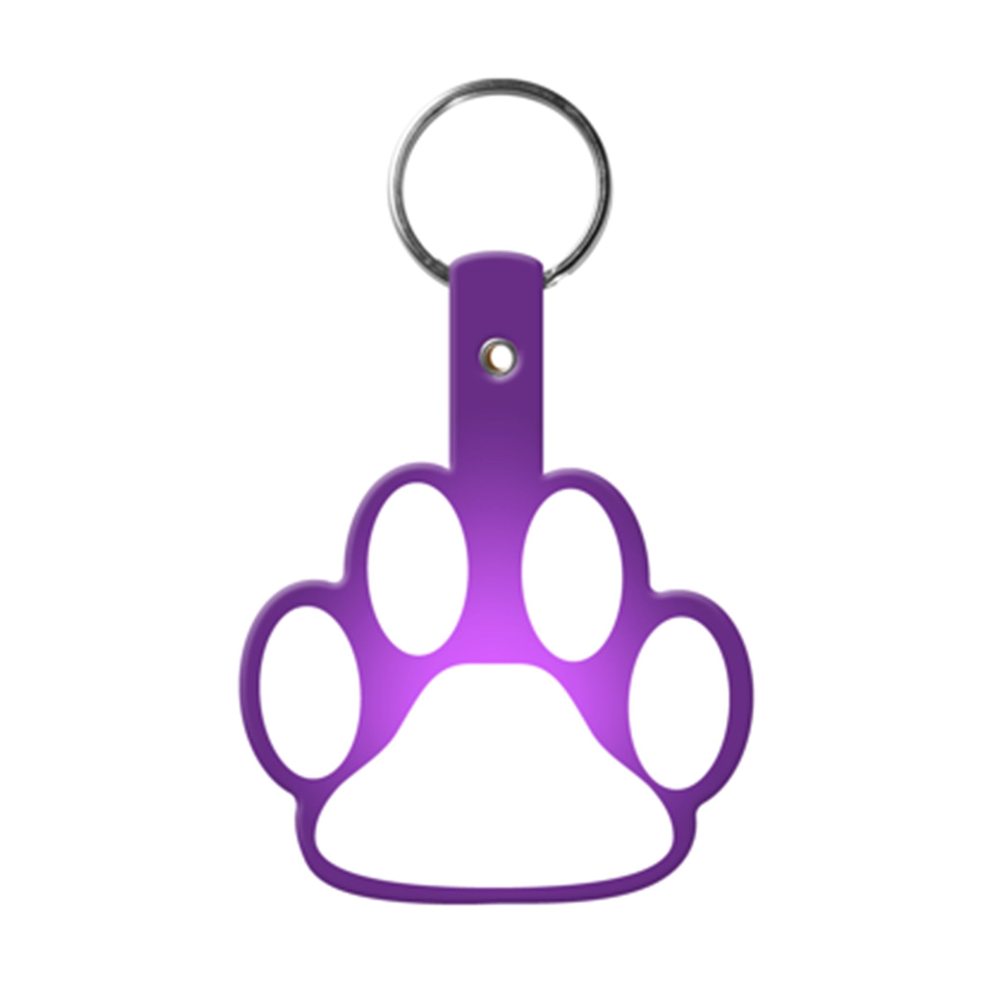 Paw Shaped Flexible Key Tag (Q860332)