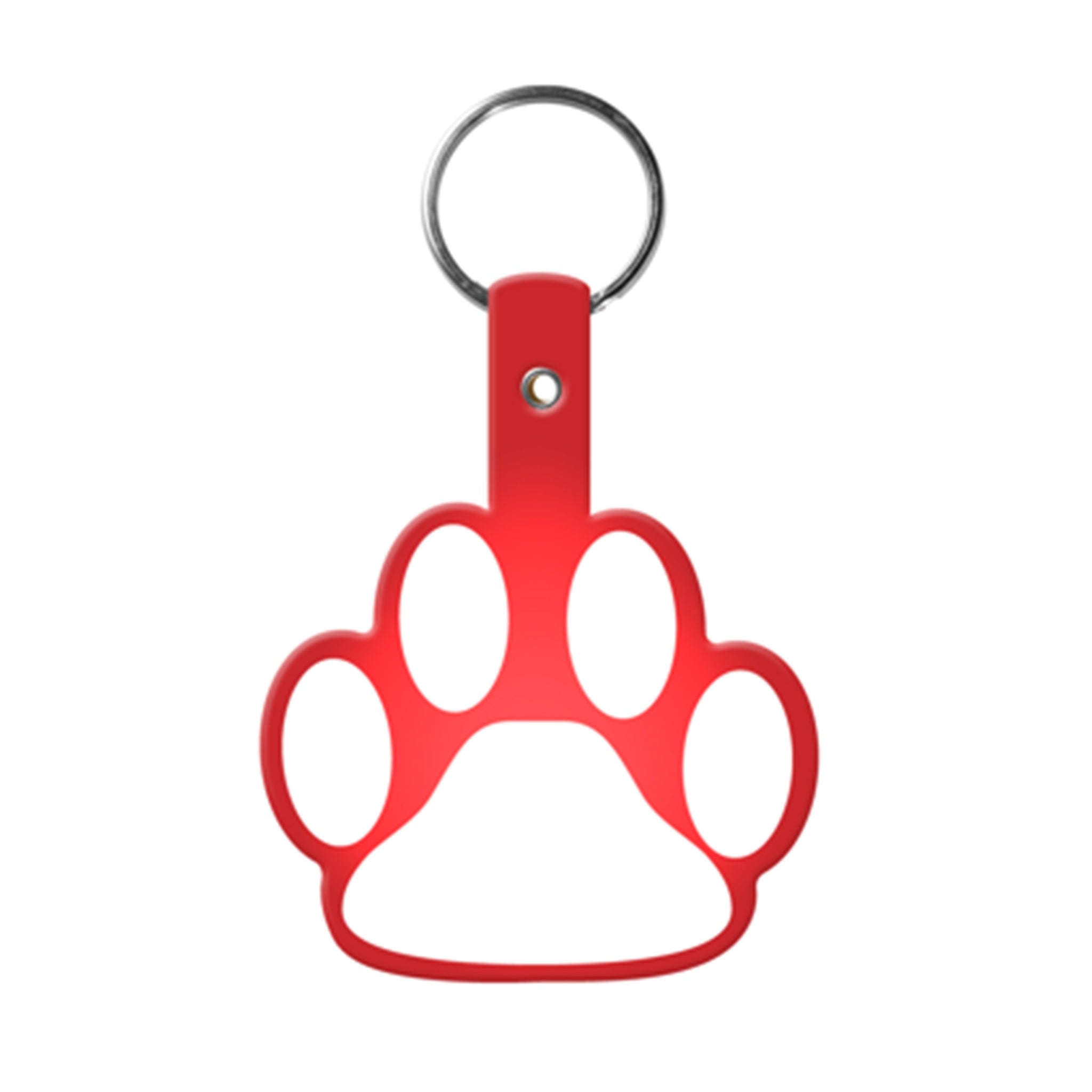 Paw Shaped Flexible Key Tag (Q860332)