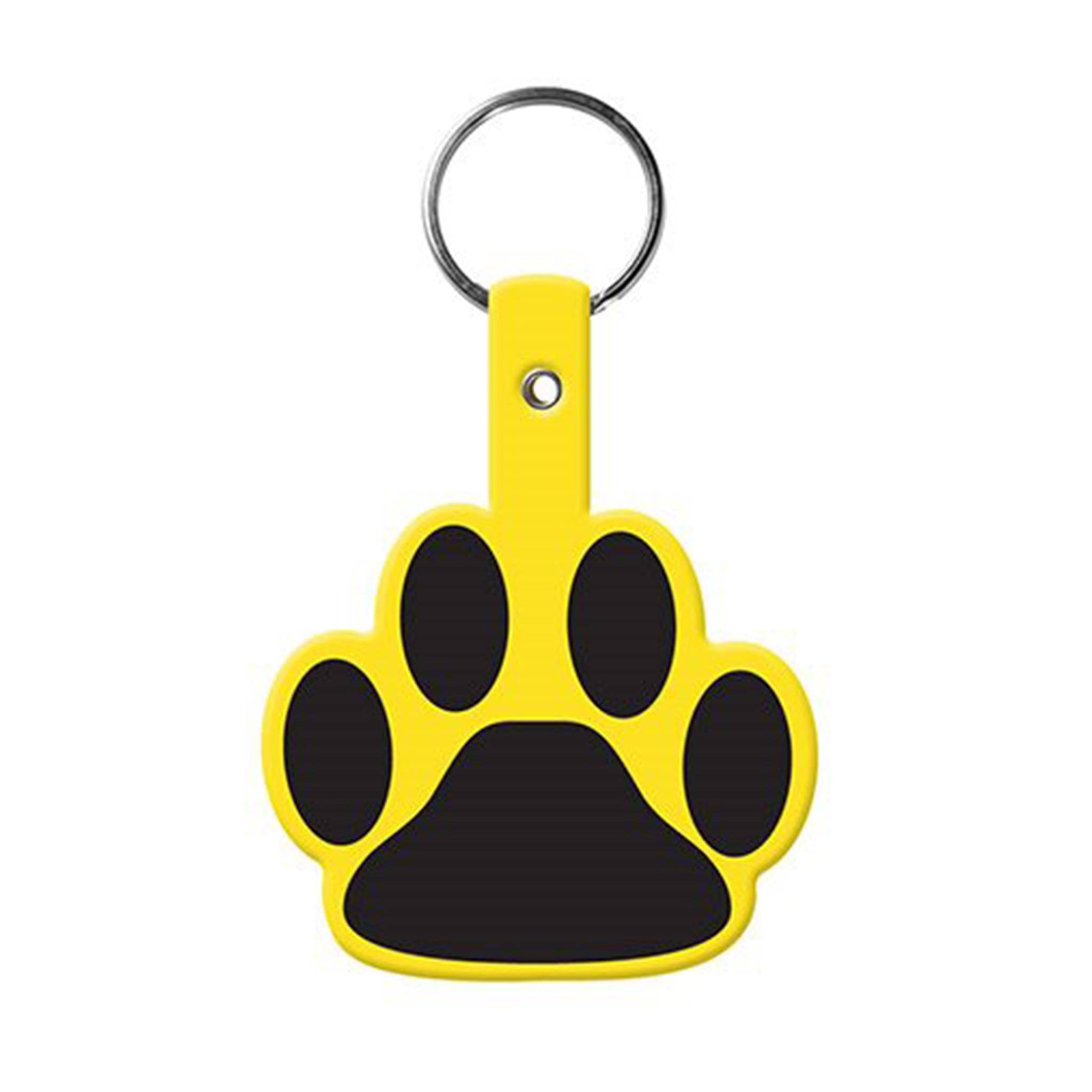 Paw Shaped Flexible Key Tag (Q860332)