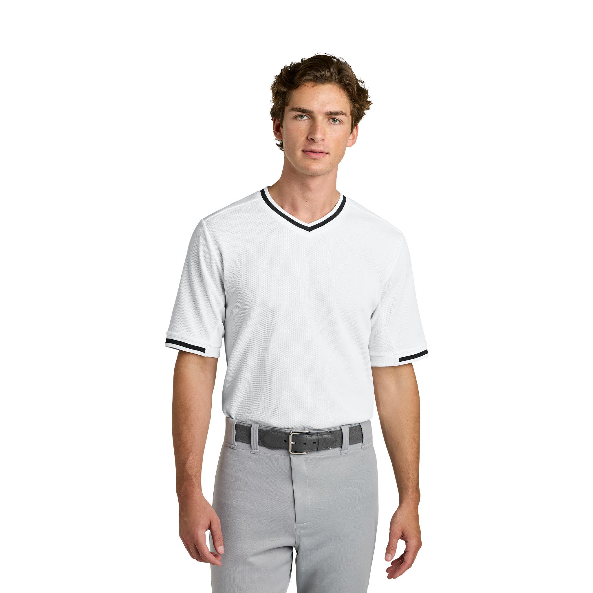 Sport-Tek® Tough Mesh V-Neck Baseball Jersey  Imprinted with Logo (Q860532)