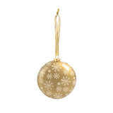 Snowflake Printed Shatterproof Flat Ornament 80MM (Q861022)