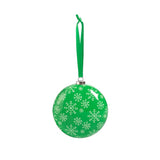 Snowflake Printed Shatterproof Flat Ornament 80MM (Q861022)