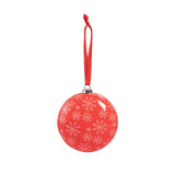 Snowflake Printed Shatterproof Flat Ornament 80MM (Q861022)