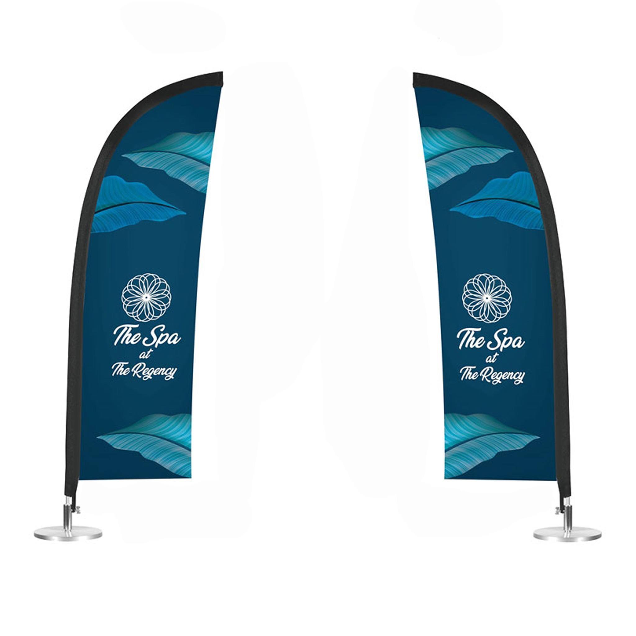 DisplaySplash Tabletop Feather Flag - Double Sided  Imprinted with Logo (Q861722)