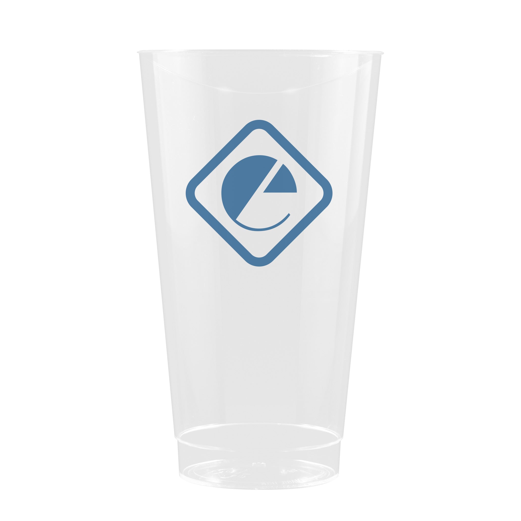16 Oz. Clear Hard Plastic Cup  Imprinted with Logo (Q862211)