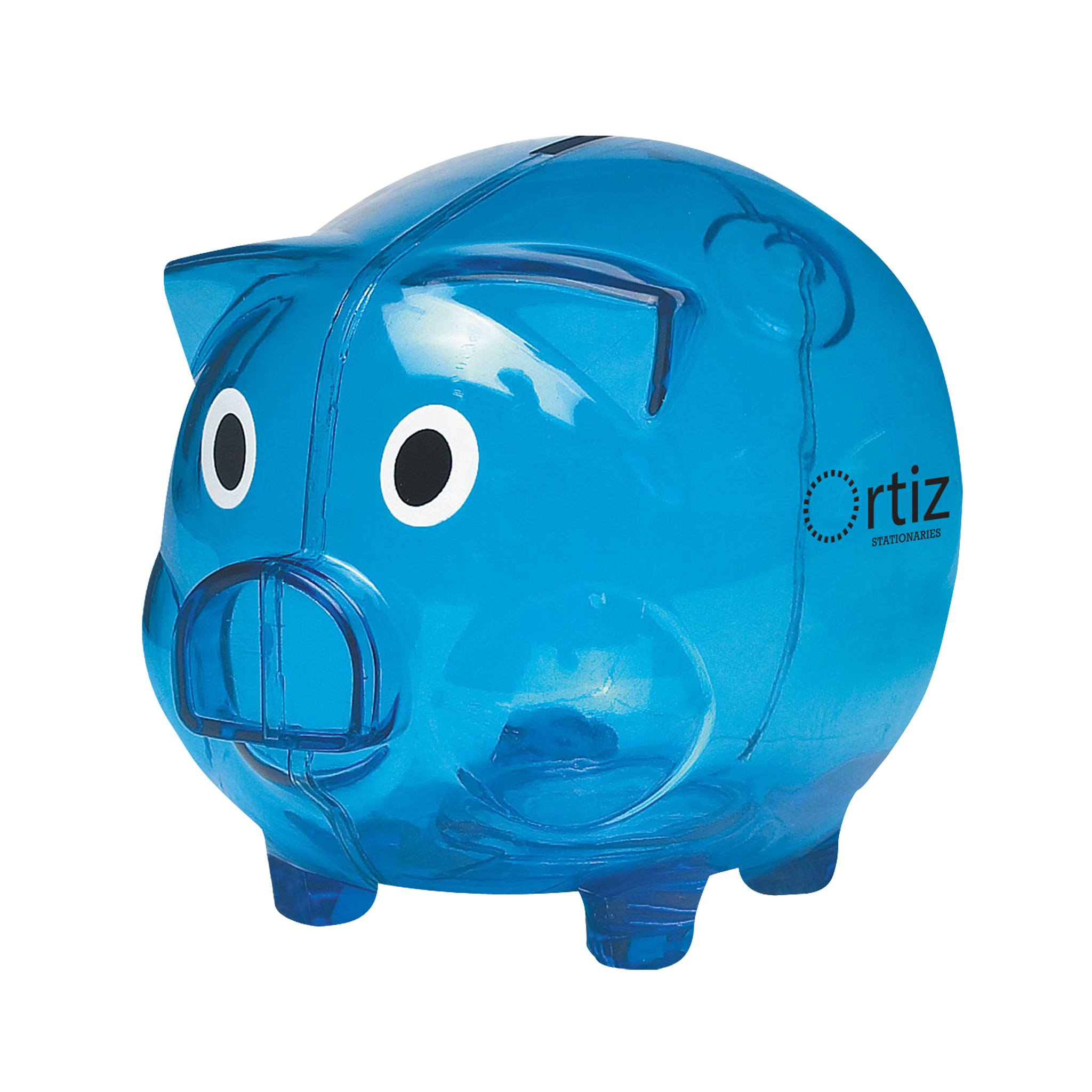 Plastic Piggy Banks  Imprinted with Logo (Q862511)