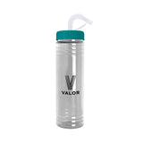 24 Oz. Slim Fit Water Bottle With Straw Lid  Imprinted with Logo (Q865422)