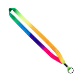 3/4" Inch Tie Dye Lanyard With Crimp & Split-Ring (Q867111)