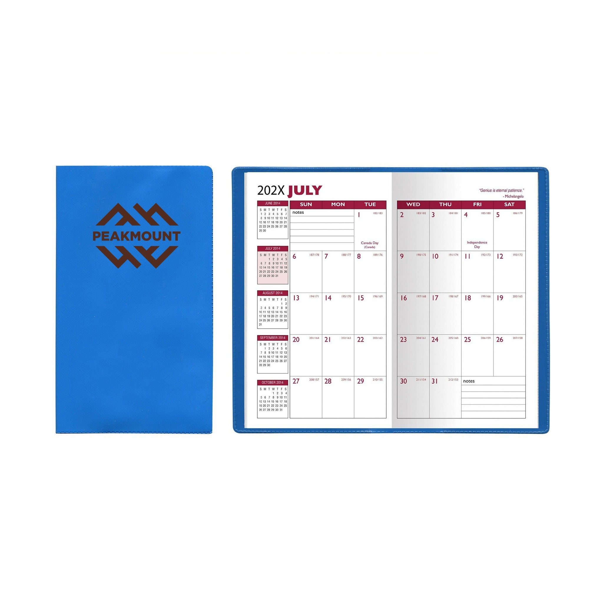 Standard Vinyl Academic Monthly Pocket Planner  Imprinted with Logo (Q868222)