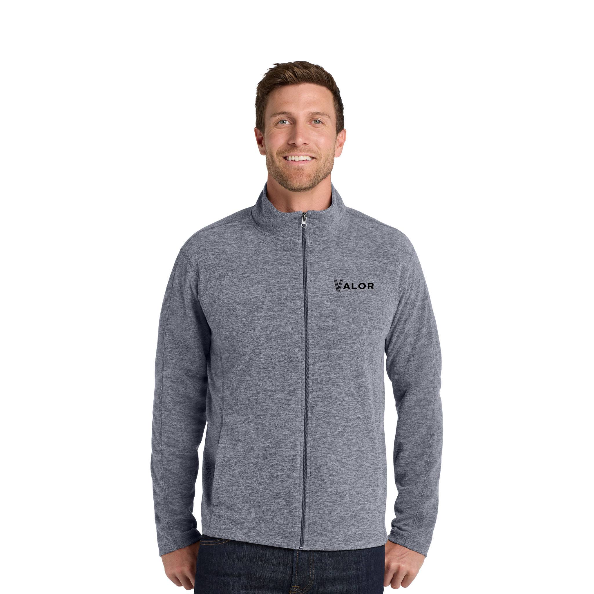 Port Authority® Heather Microfleece Full-Zip Jacket  Imprinted with Logo (Q869122)