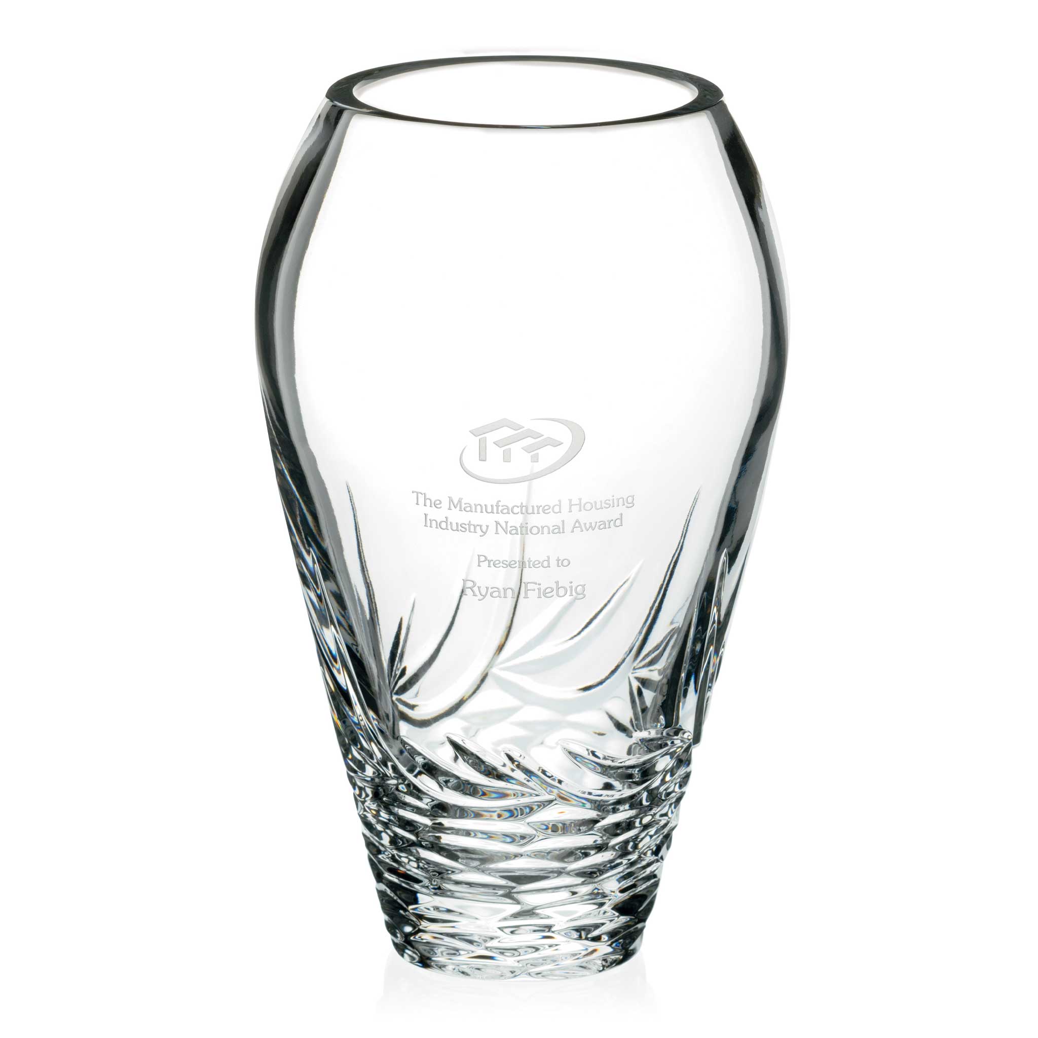 JAFFA® Whisper-Cut Vase  Imprinted with Logo (Q872332)
