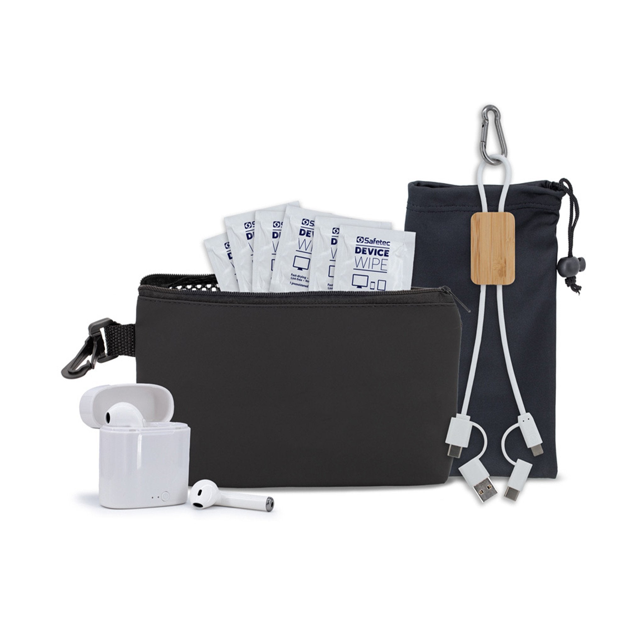 AMALFI 10 Pcs Do It All Tech Kit Zipper Pouch  Imprinted with Logo (Q873632)
