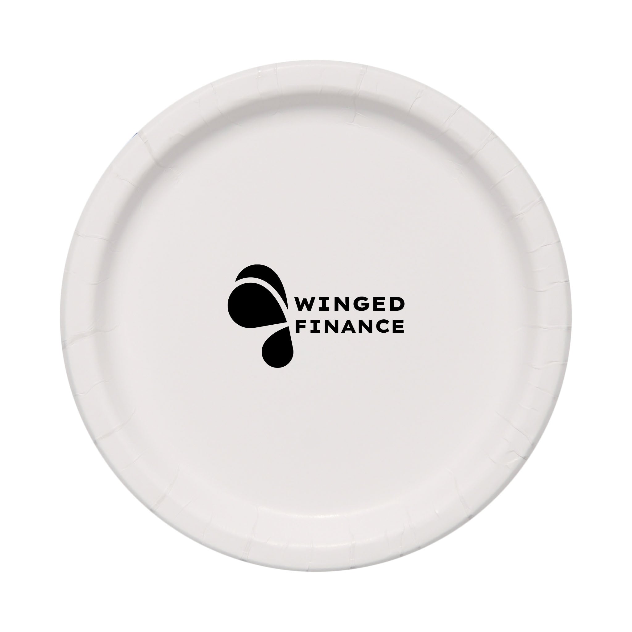 9 Inch White Paper Plates  Imprinted with Logo (Q876011)