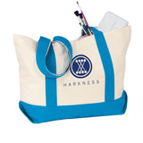 12 oz. Cotton Duck Medium Snap Tote Bag  Imprinted with Logo (Q876311)