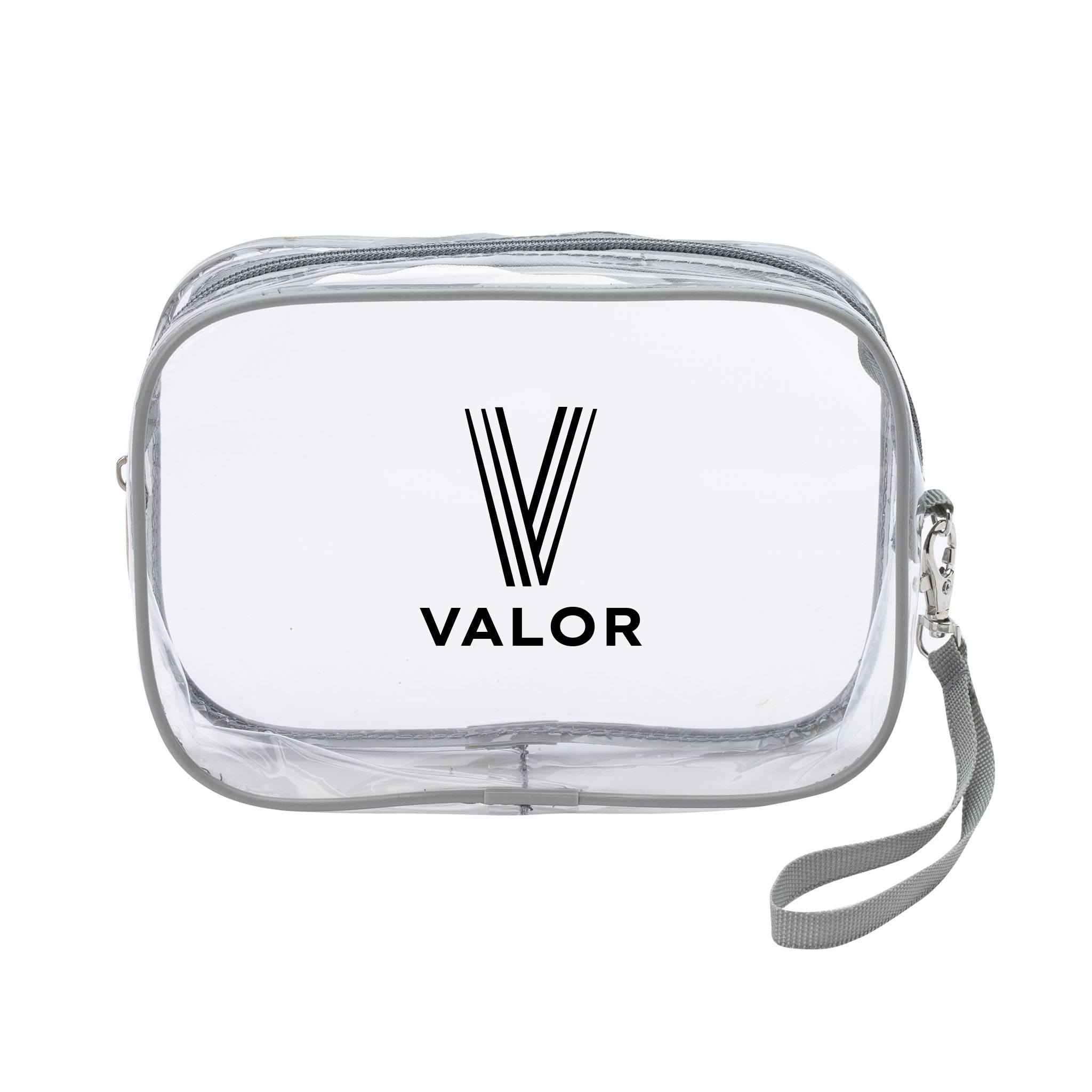 Cyrus Zippered Pouch With Handle  Imprinted with Logo (Q878322)