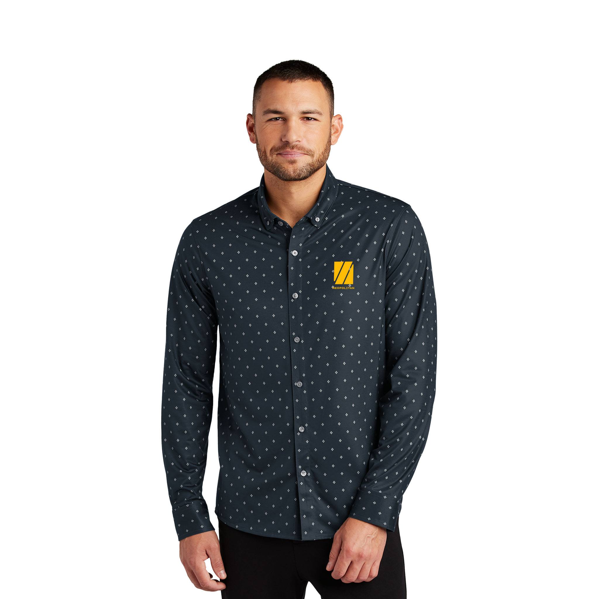 Mercer+Mettle® Stretch Jersey Long Sleeve Shirt  Imprinted with Logo (Q878922)