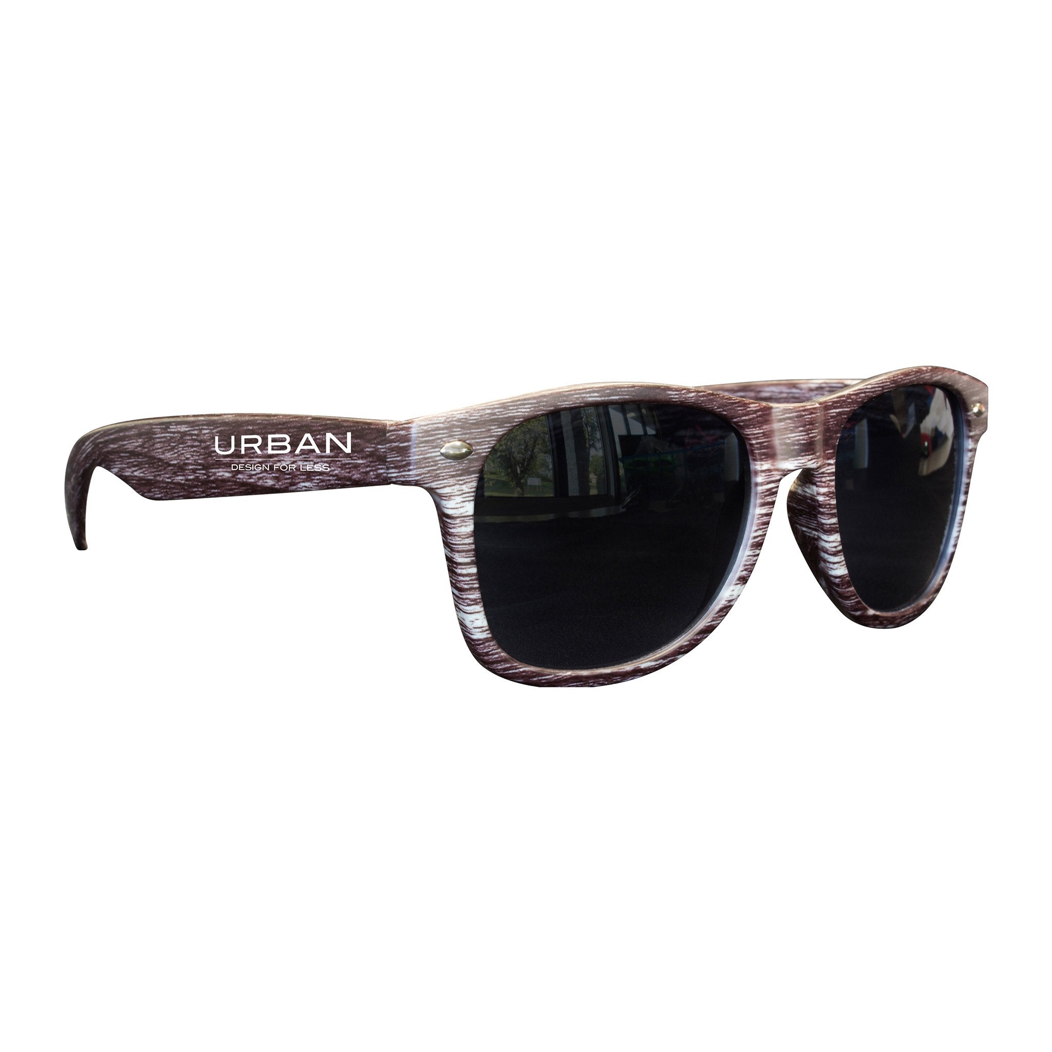 Dark Wood Tone Plastic Miami Sunglasses (Q882511)
