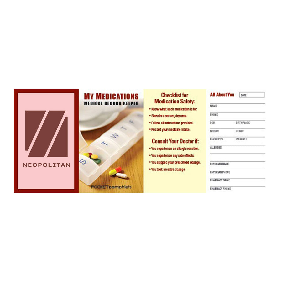 My Medications Medical Record Keeper Pocket Pamphlet (Q883222)