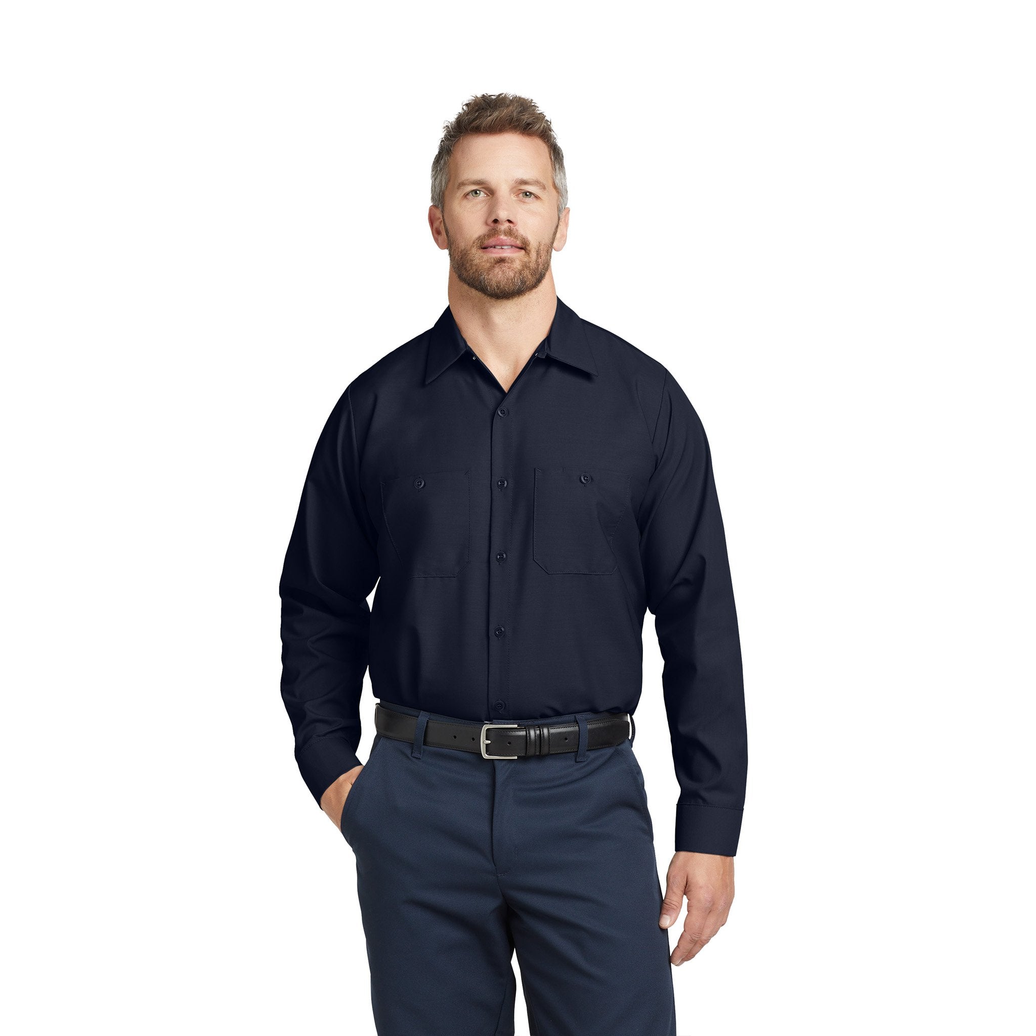 Red Kap® Long Size  Long Sleeve Industrial Work Shirt (Q885332)
