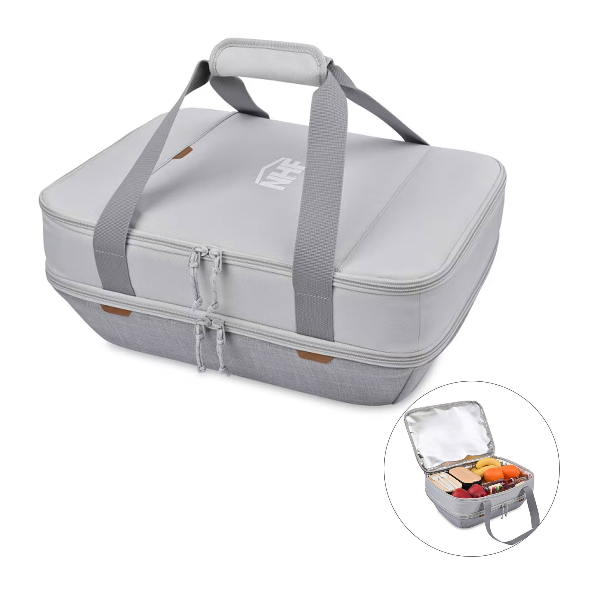 Parkview Insulated Dual Food Carrier  Imprinted with Logo (Q892022)