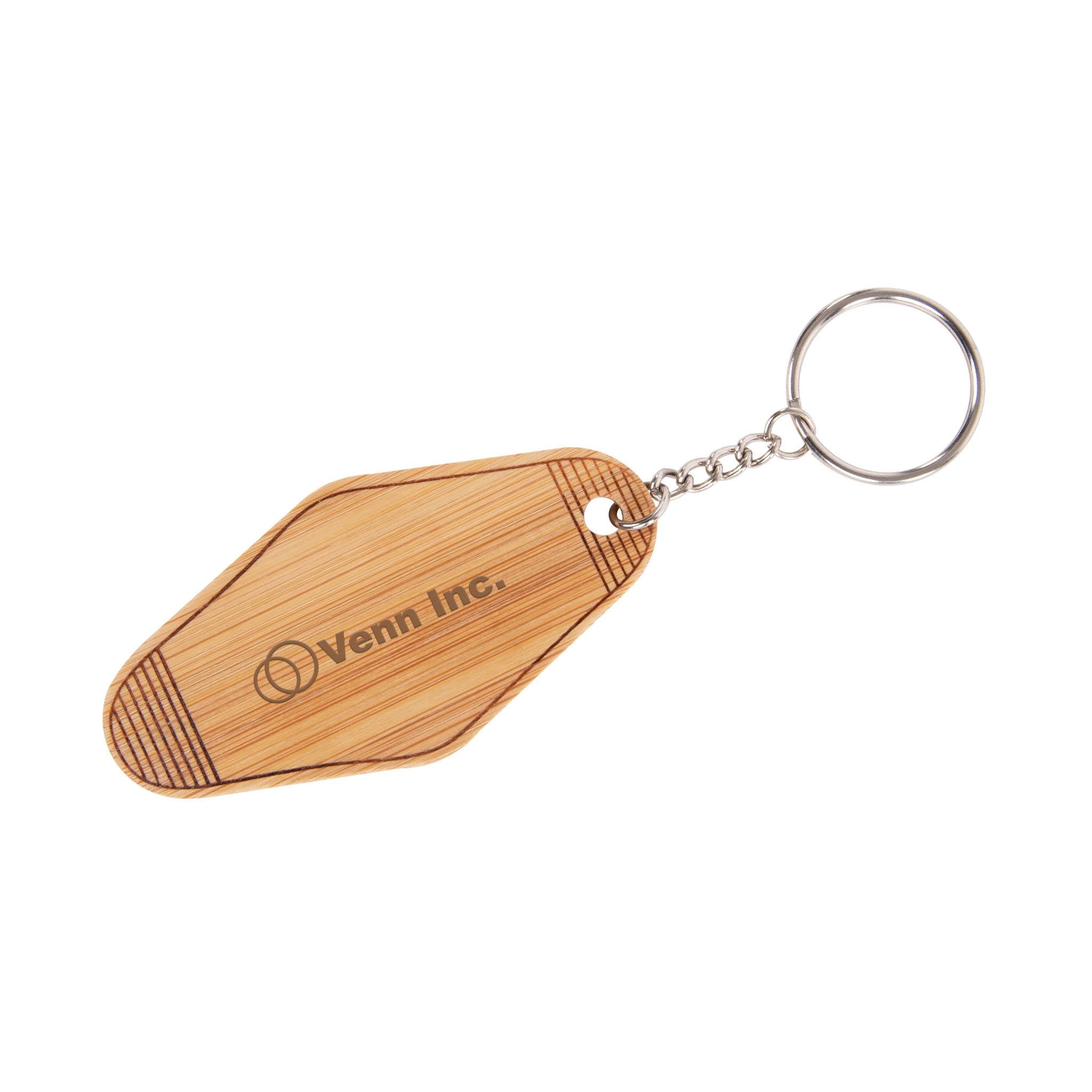 Bamboo Motel Style Keychain  Imprinted with Logo (Q893522)