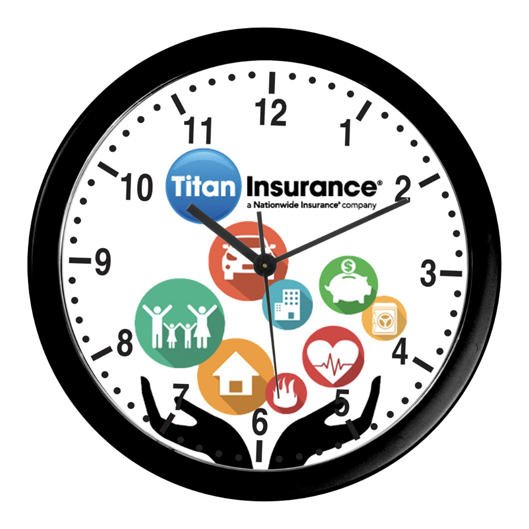 10” Economy Wall Clocks  Imprinted with Logo (Q893611)