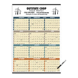 Time Management Span-A-Year Calendars Laminated  Imprinted with Logo (Q893722)