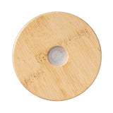 17 Oz. Soda Lime Glass Can With Bamboo Lid (Q894122)