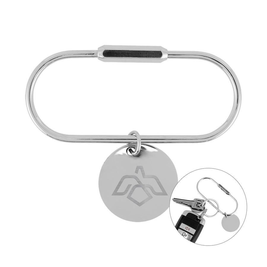 Screw Lock Key Ring With Round Charm (Q894632)