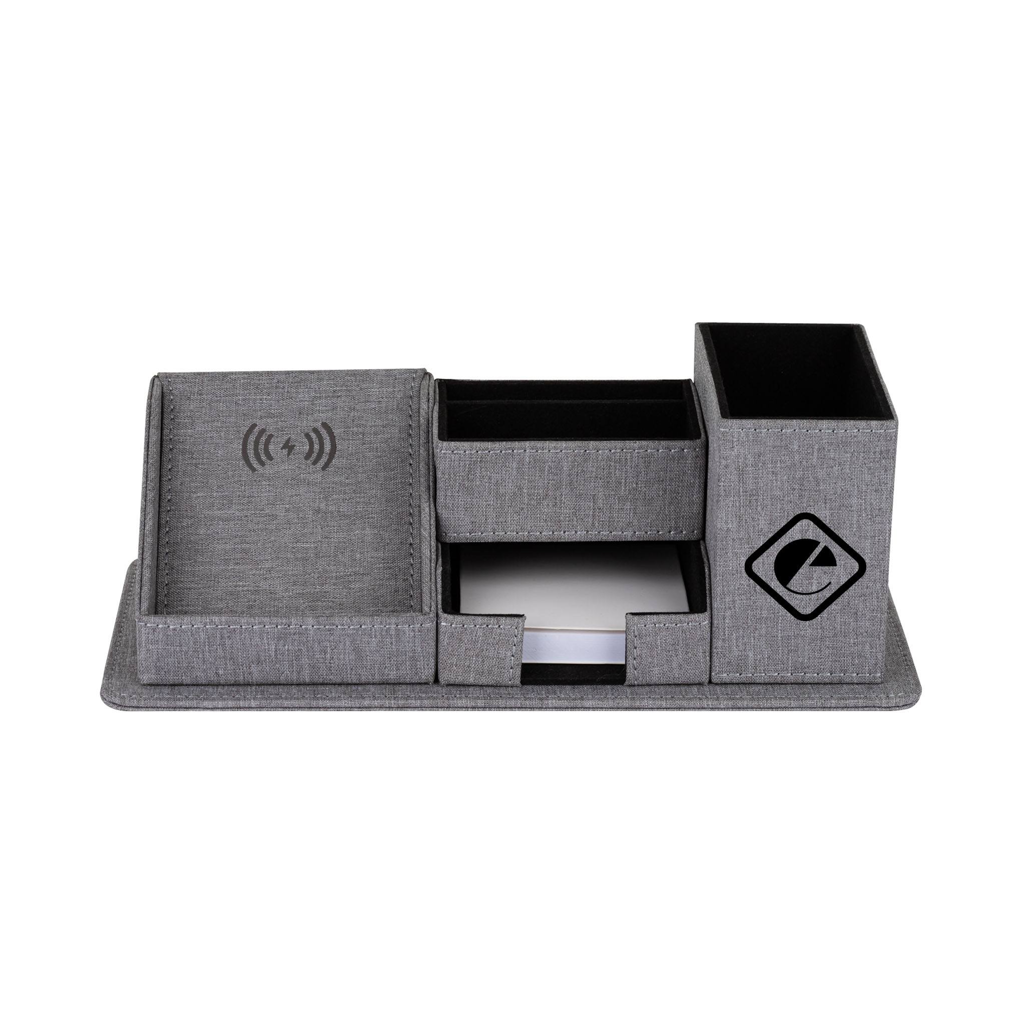Amridge Wireless Charging Desk Organizer  Imprinted with Logo (Q897322)