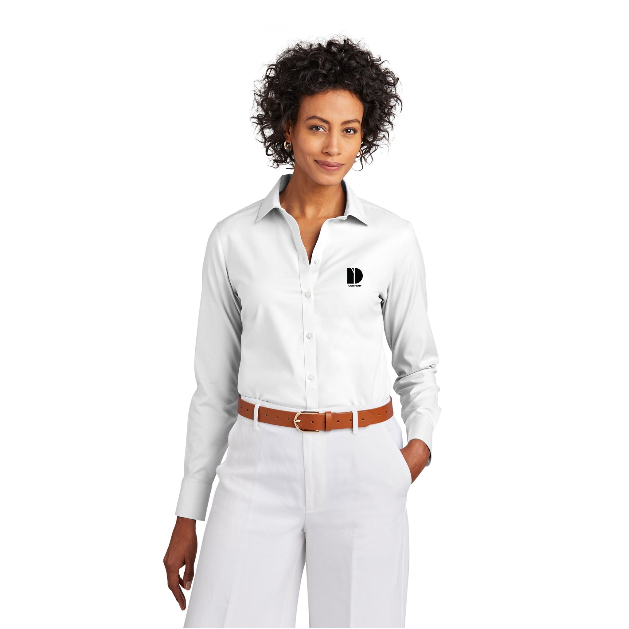 Brooks Brothers® Women's Wrinkle-Free Pinpoint Shirt  Imprinted with Logo (Q898722)