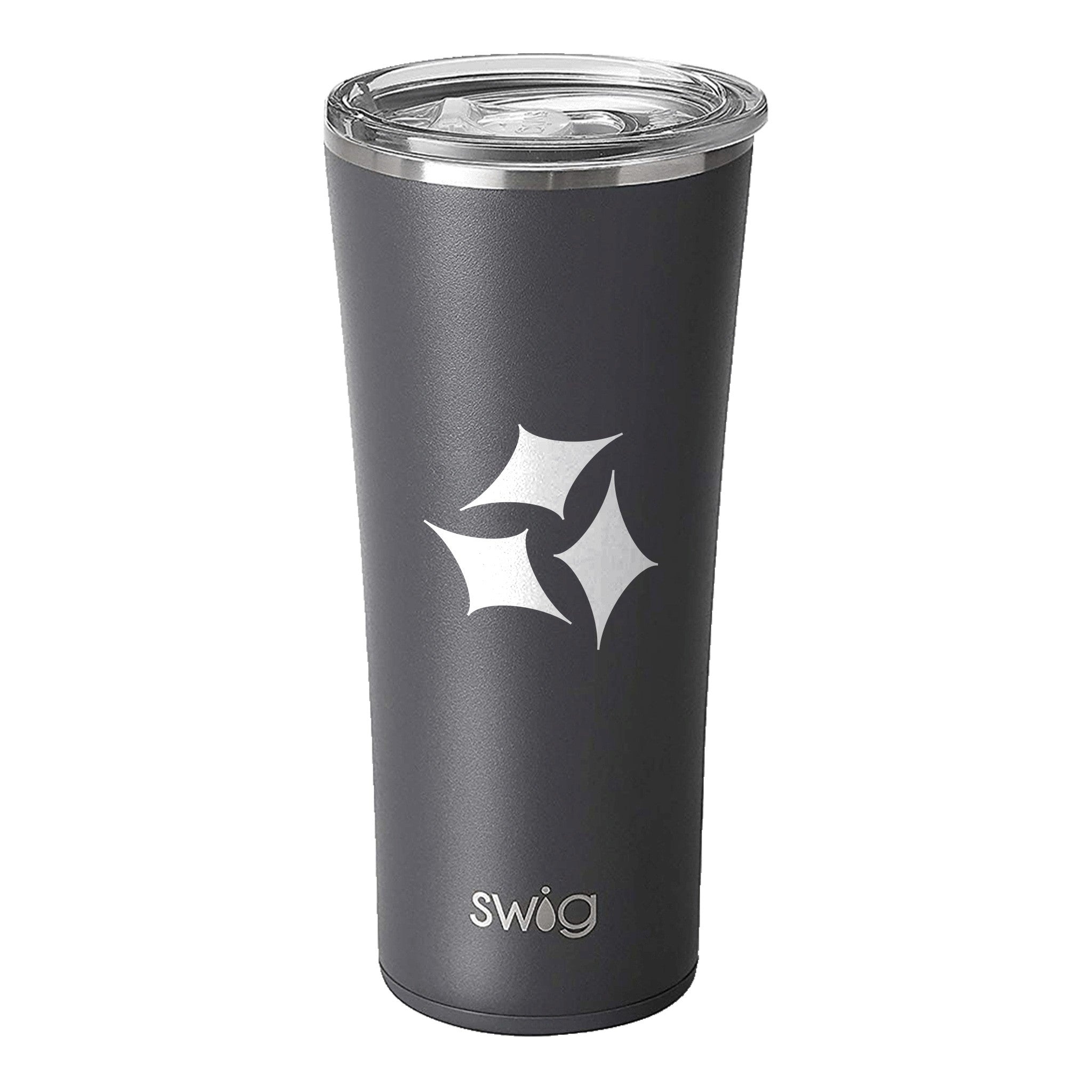 22 Oz. Swig Matte Tumbler - Grey  Imprinted with Logo (Q900522)
