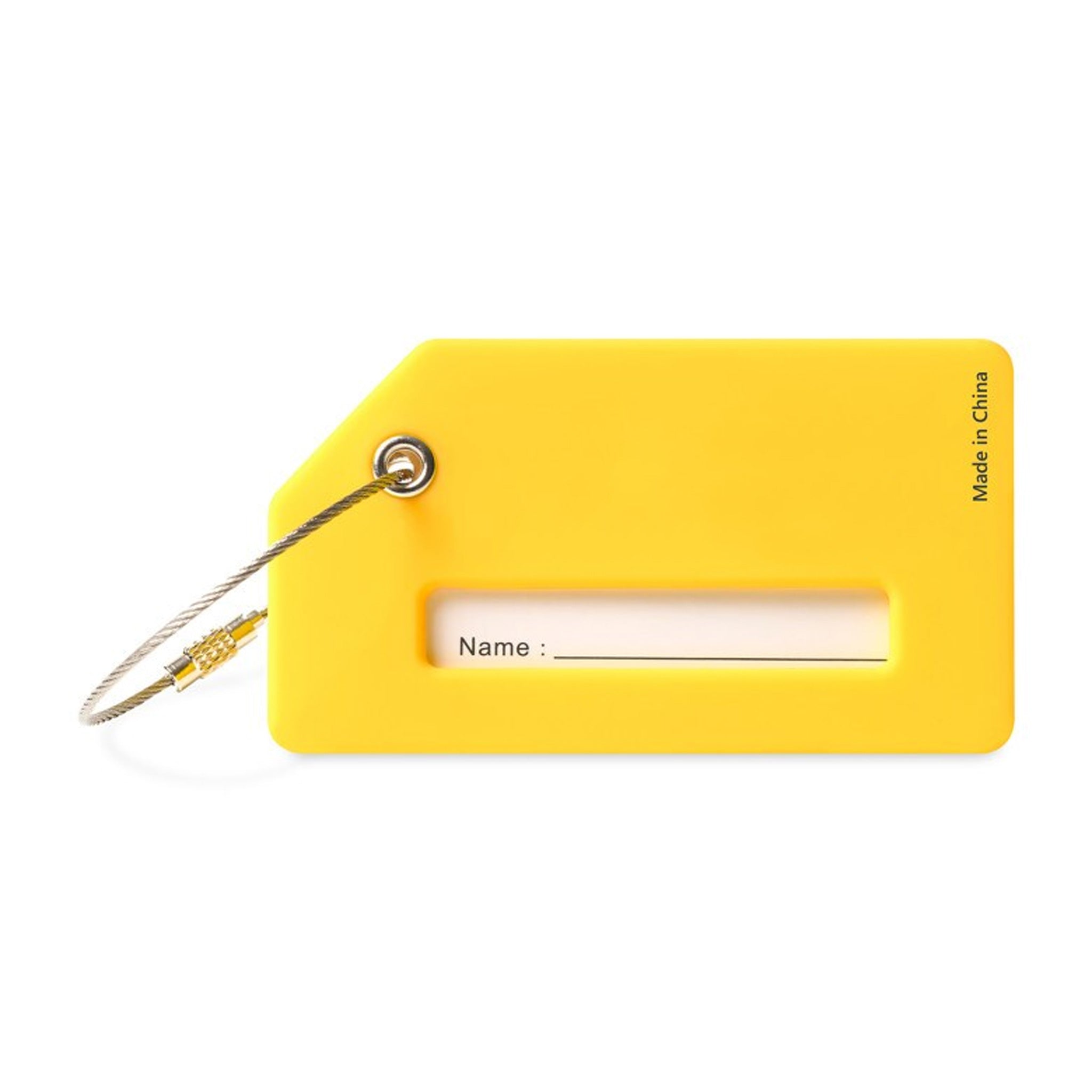 Silicone Luggage Tag - Vibrant Yellow (Q903022)