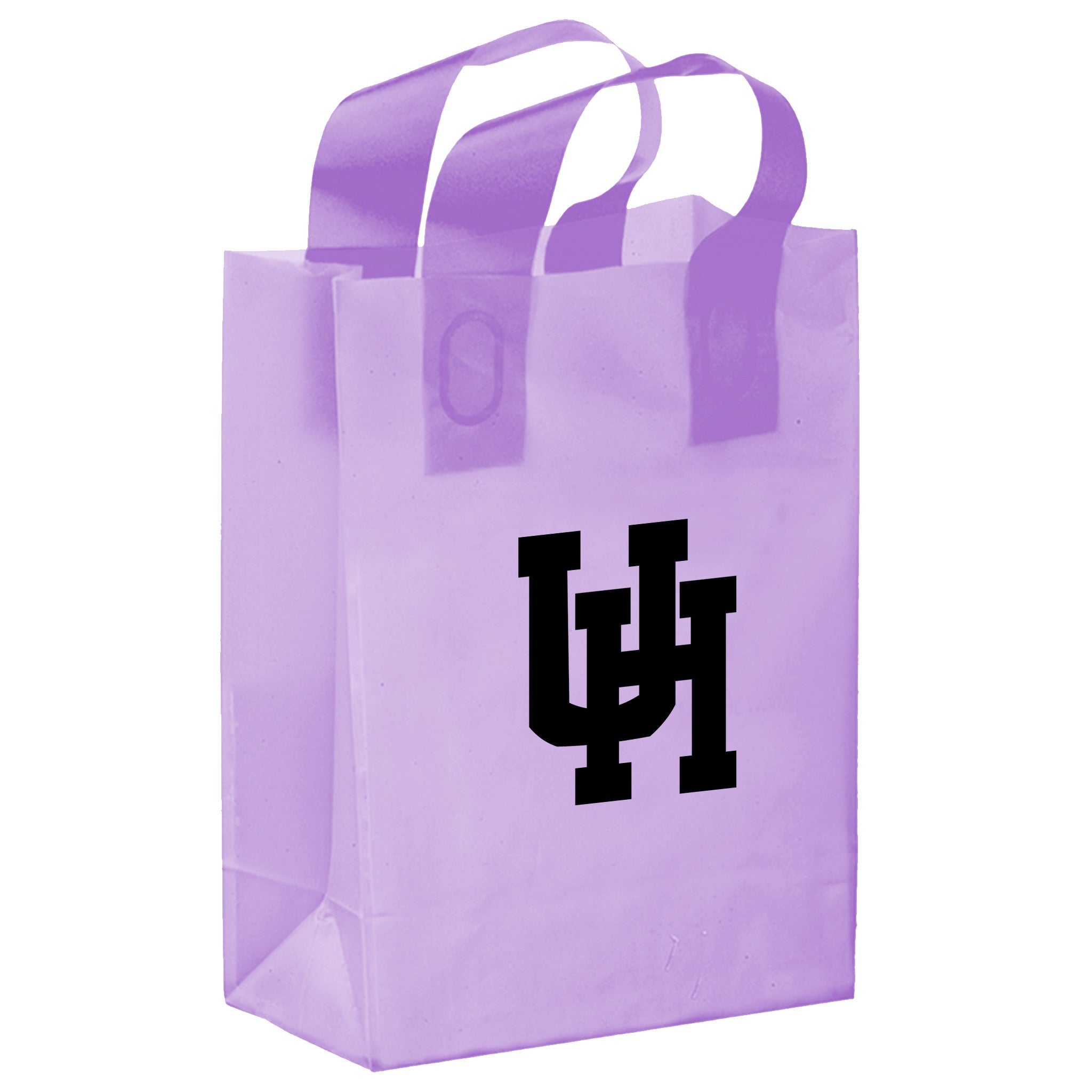 Color Frosted Soft Loop Shopper Bag 8 x 4 x 11  Imprinted with Logo (Q905532)