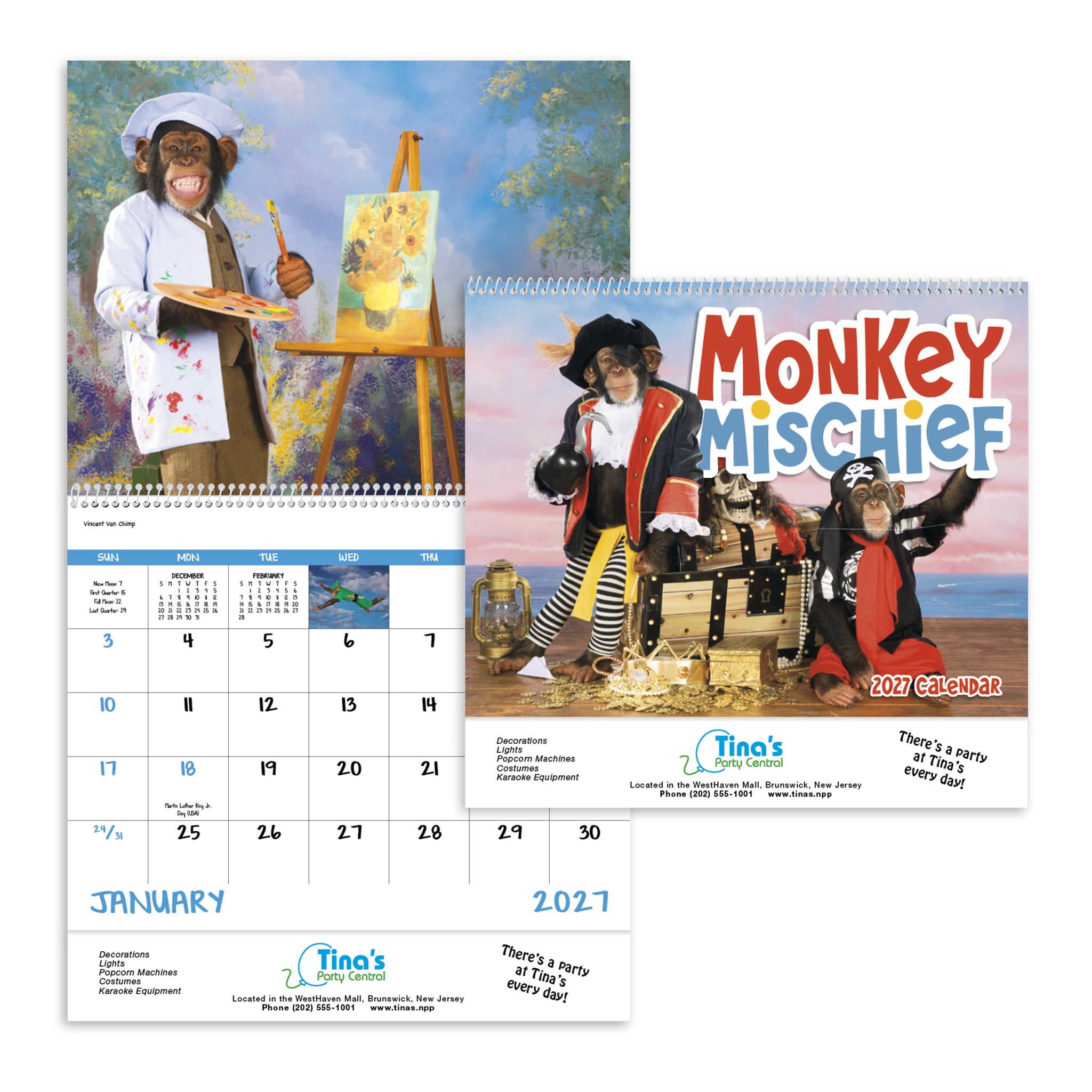 Monkey Mischief - Spiral Calendar (Q905722)