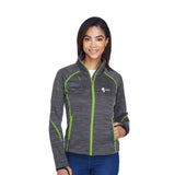North End® Ladies' Flux Mélange Bonded Fleece Jacket  Imprinted with Logo (Q909622)
