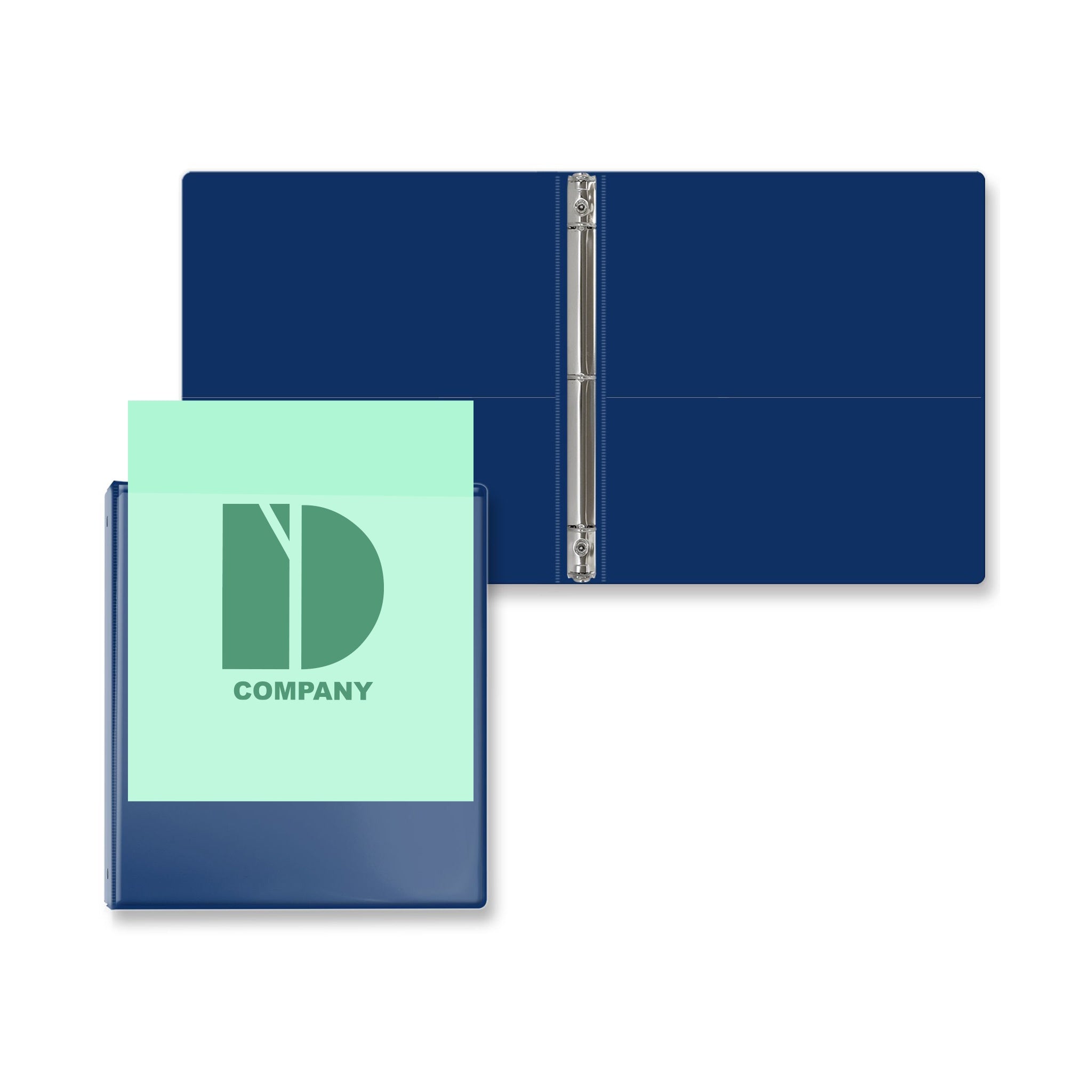 1/2 Inch Overlay Round Ring Binder  Imprinted with Logo (Q910122)