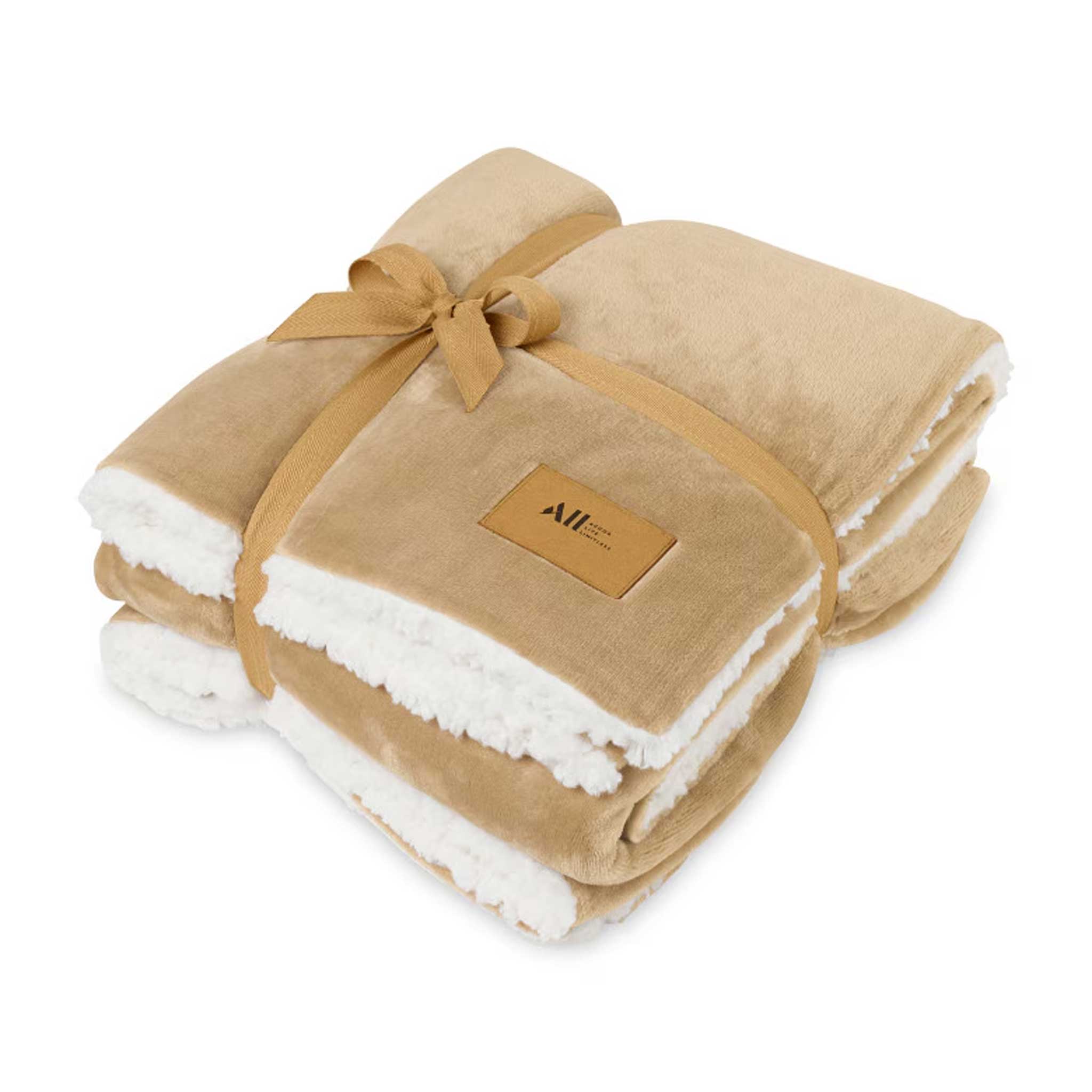Mink Sherpa Blanket - Iced Coffee (Q912922)