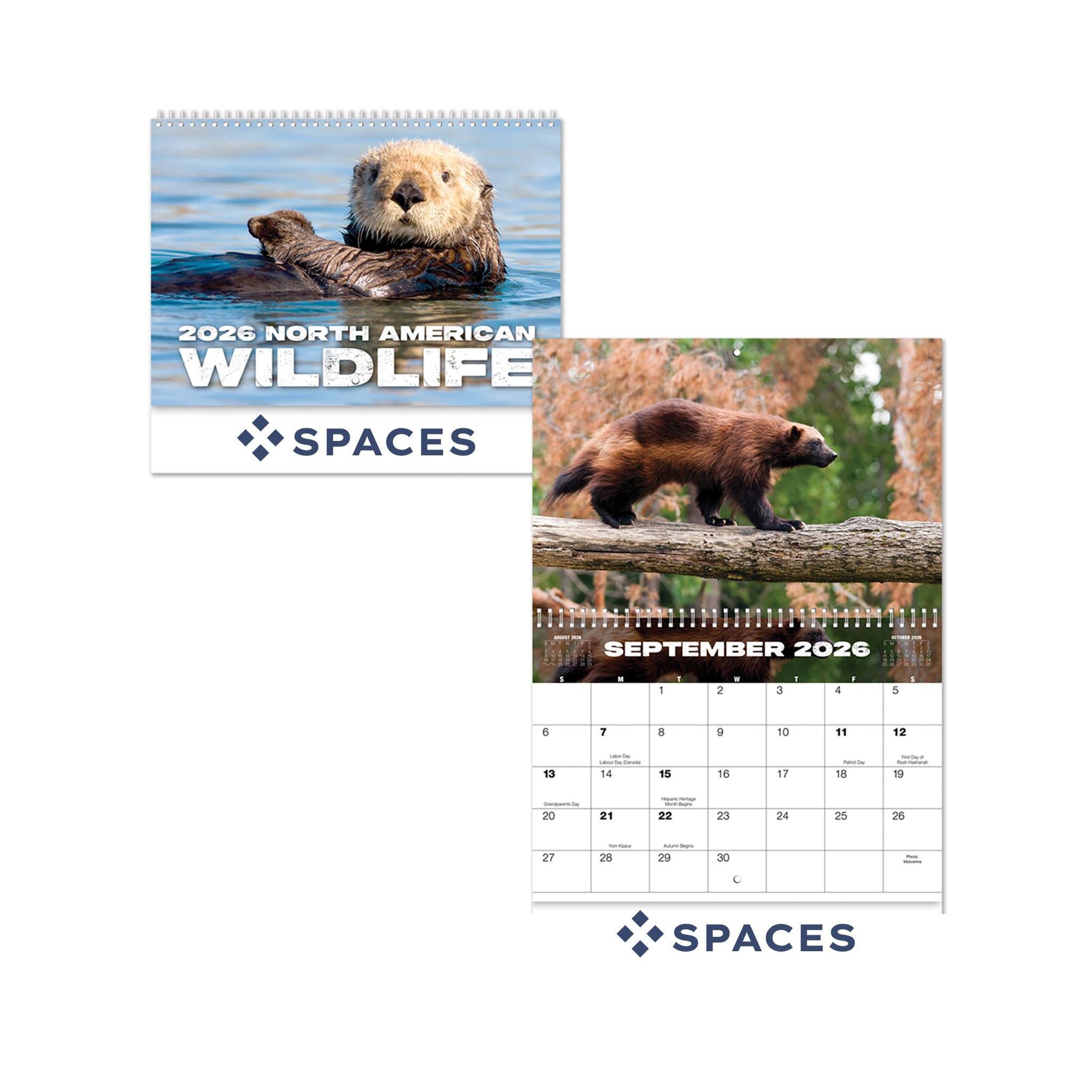 Full Color Wildlife Spiral Wall Calendar (Q913222)