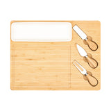 Solara Bamboo Cheese Board & Tray Knife Set (Q914432)