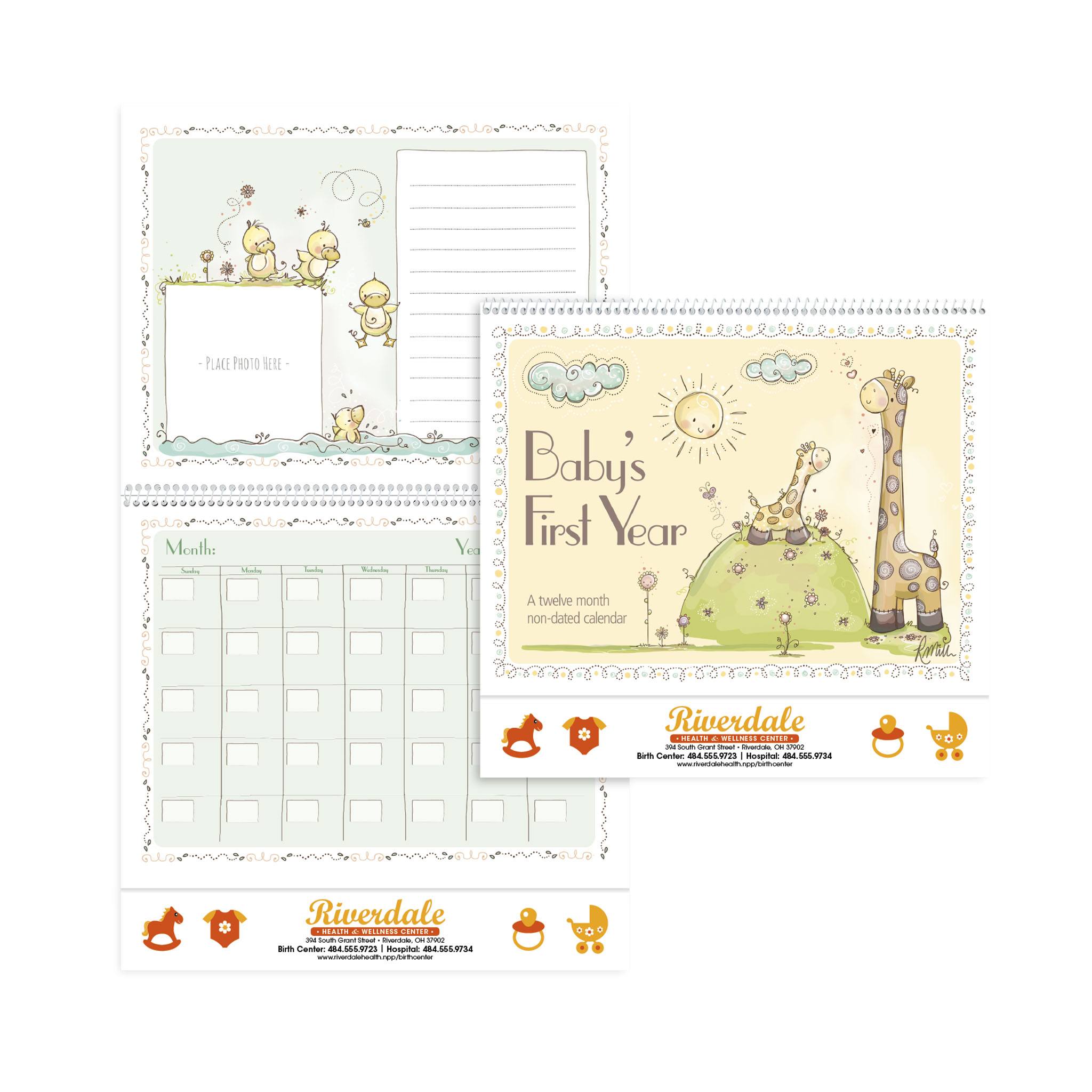 Baby' First Year by Rachelle Anne Miller Calendar  Imprinted with Logo (Q915722)