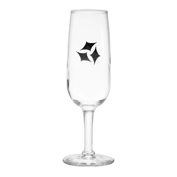 6.25 Oz. Flute Champagne Flute (Silkscreen)  Imprinted with Logo (Q916022)