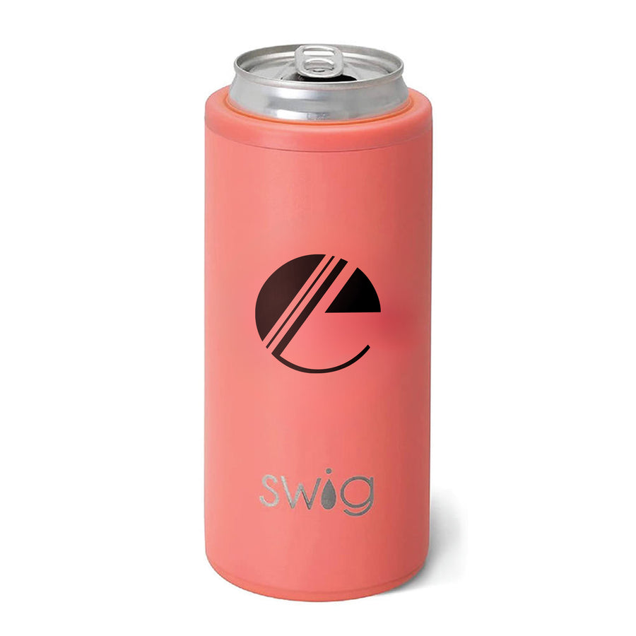 12 Oz. Swig Skinny Can Cooler - Coral (Q920522)