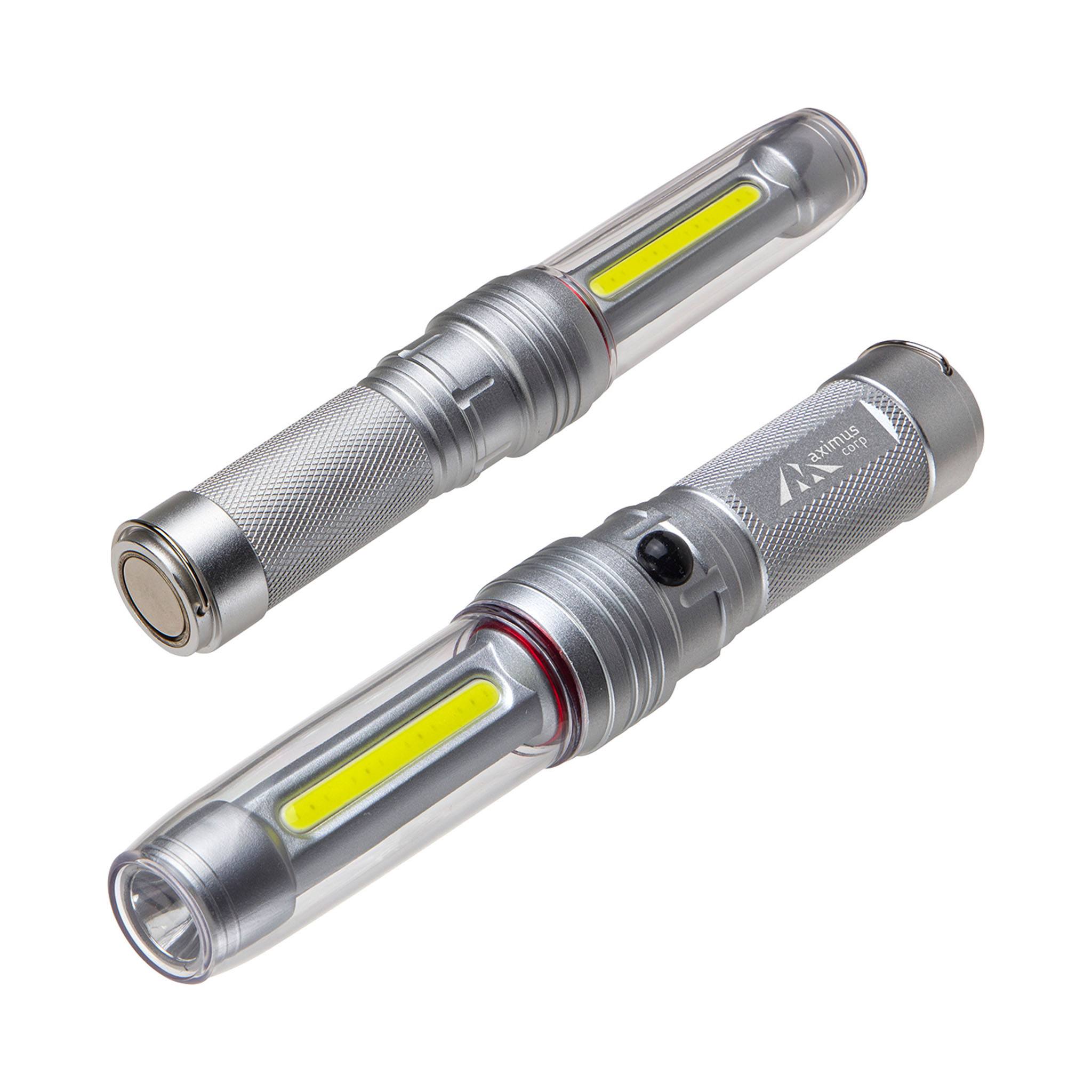Baton COB LED Flashlight With Magnetic Base  Imprinted with Logo (Q926722)