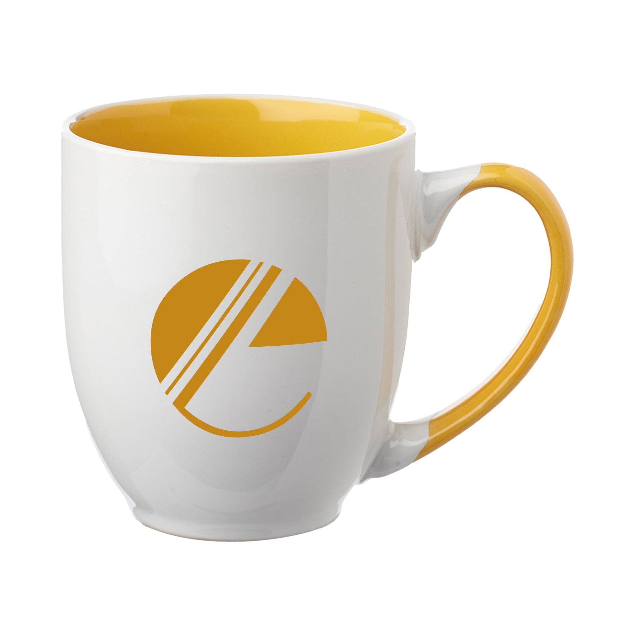 16 Oz. Miami Two-Tone Bistro Custom Ceramic Mugs  Imprinted with Logo (Q929222)