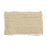 Cable Knit Sherpa Blanket (Q929822)