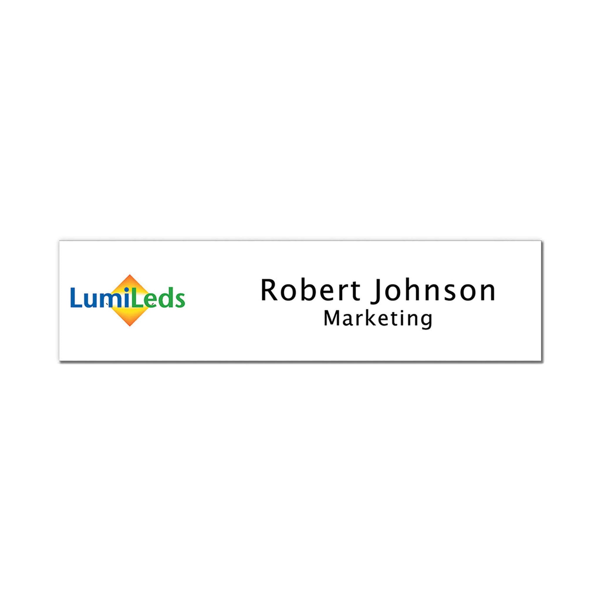 Moniker Full Color Name Plate: 8 x 2 In.  Imprinted with Logo (Q930022)
