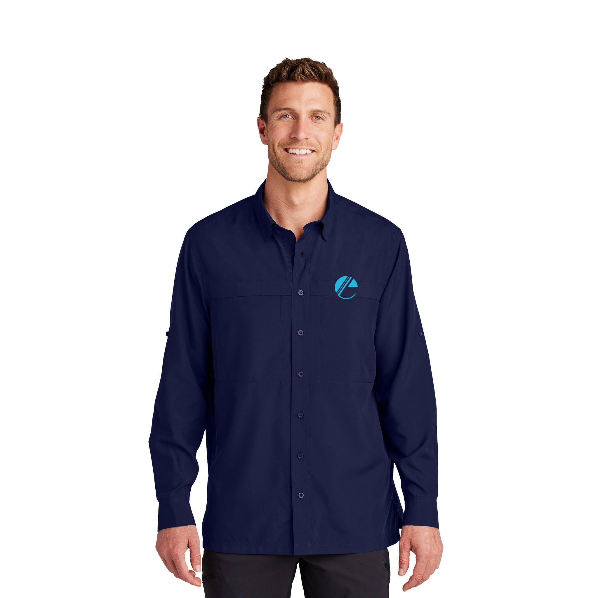 Port Authority® Long Sleeve UV Daybreak Shirt  Imprinted with Logo (Q930922)