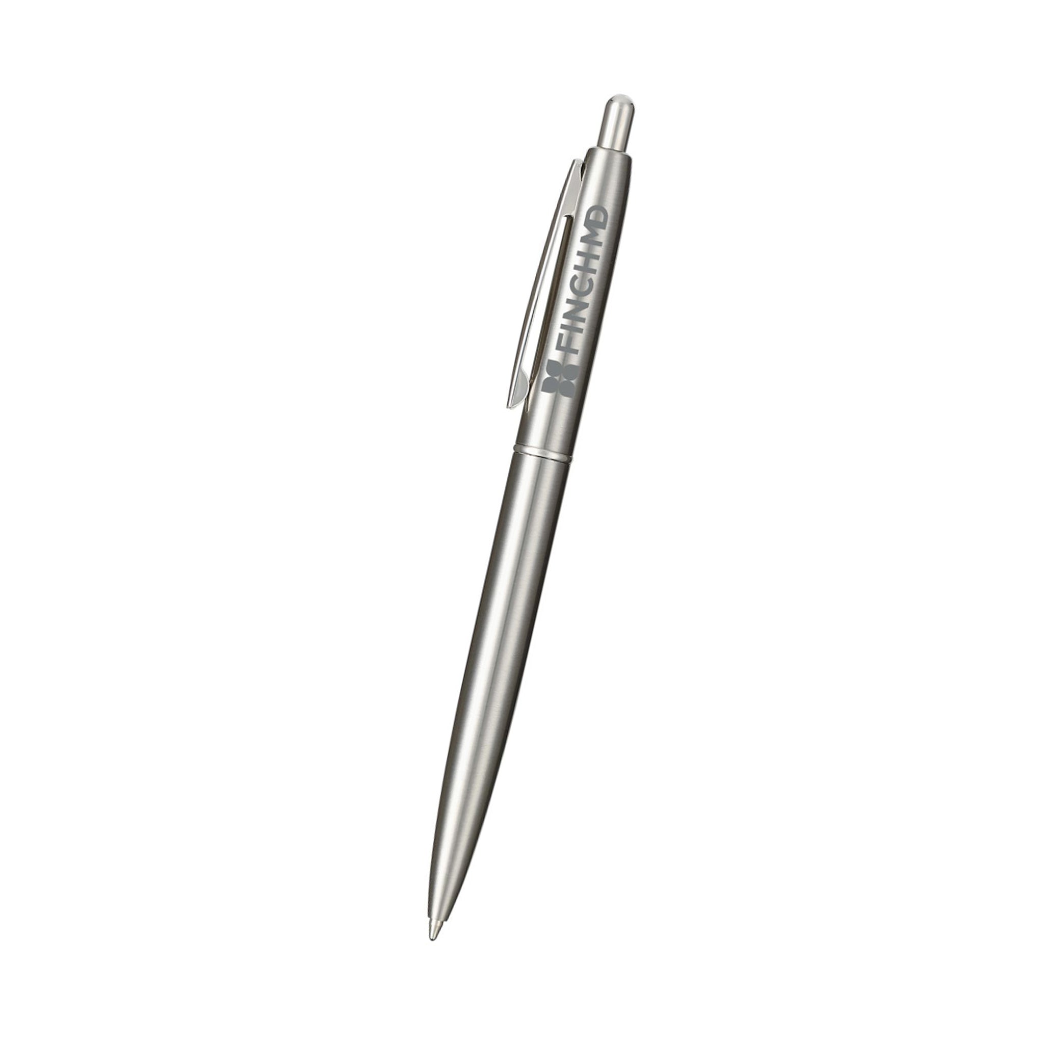 Recycled Stainless Steel Ballpoint Pen  Imprinted with Logo (Q931822)